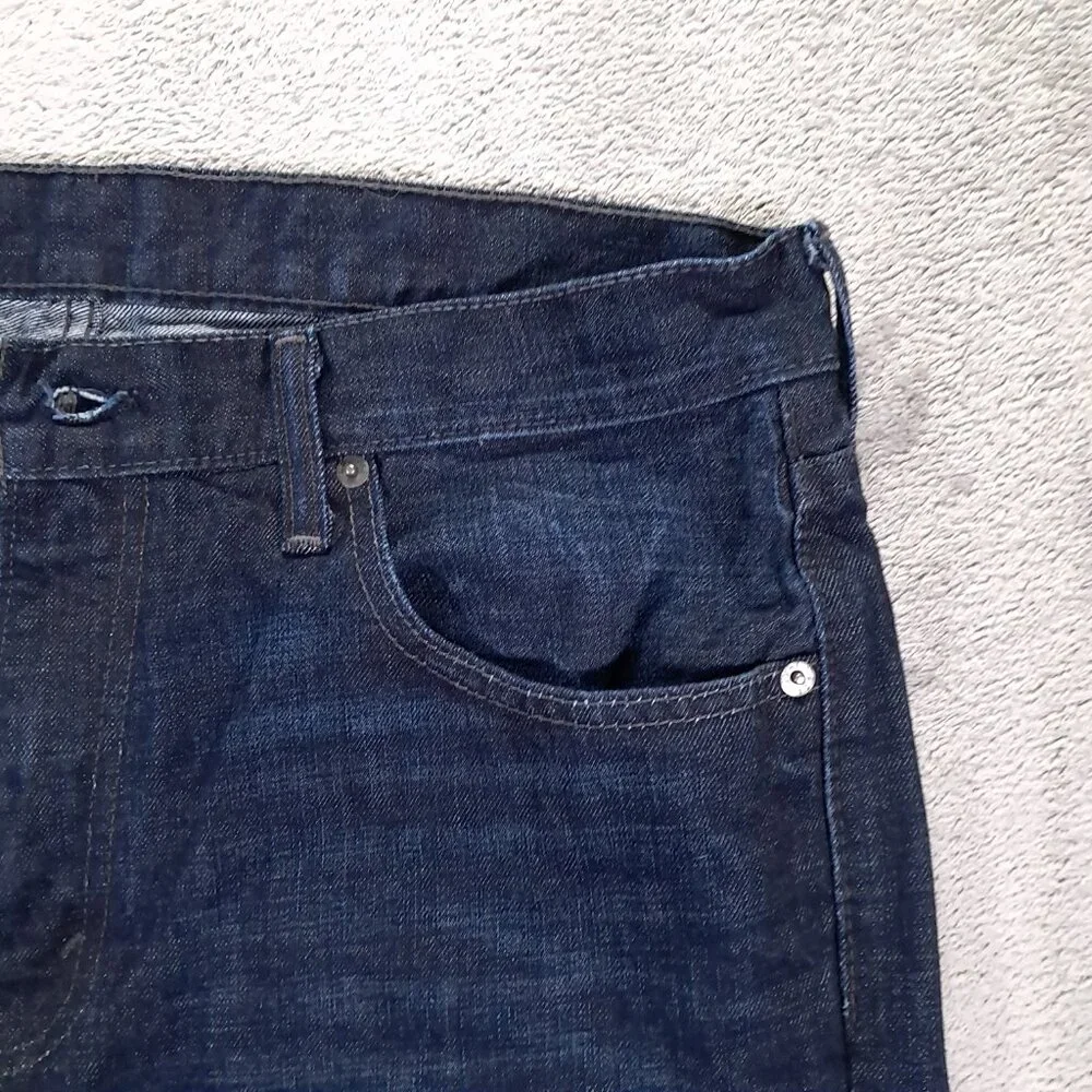 Levis 527 Jeans Men 36x30 Boot Cut Whiskers 100% Cotton Dark Blue Denim Western